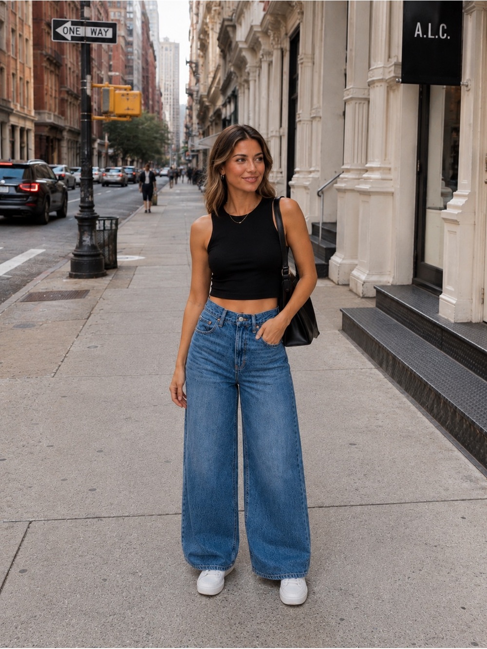Levi’s Ribcage Wide Leg Jeans Women’s 27 High Rise Cropped Blue Denim